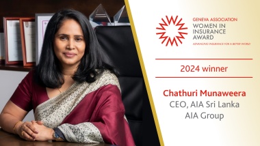 Chathuri Munaweera, CEO of AIA Sri Lanka, wins Geneva Association Women in Insurance Award for outstanding business leadership through economic crisis 